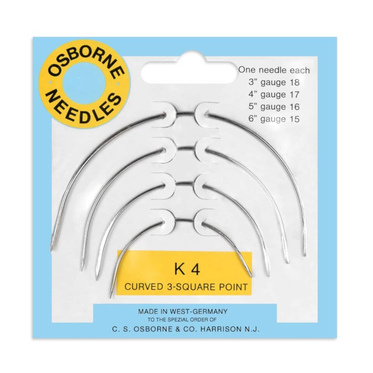 Curved 3-Square Point Upholstery Needle Kit